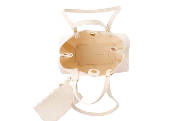 Lucky Bees 1274 Bolso de Hombro Crema, 100% Cuero de Polivinilo, 28x13x22 cm